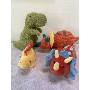 Lot of 4 Mary Meyer Dinosaur Plushes Stuffed Animal Toys NWOT Fabfuzz Smoothies